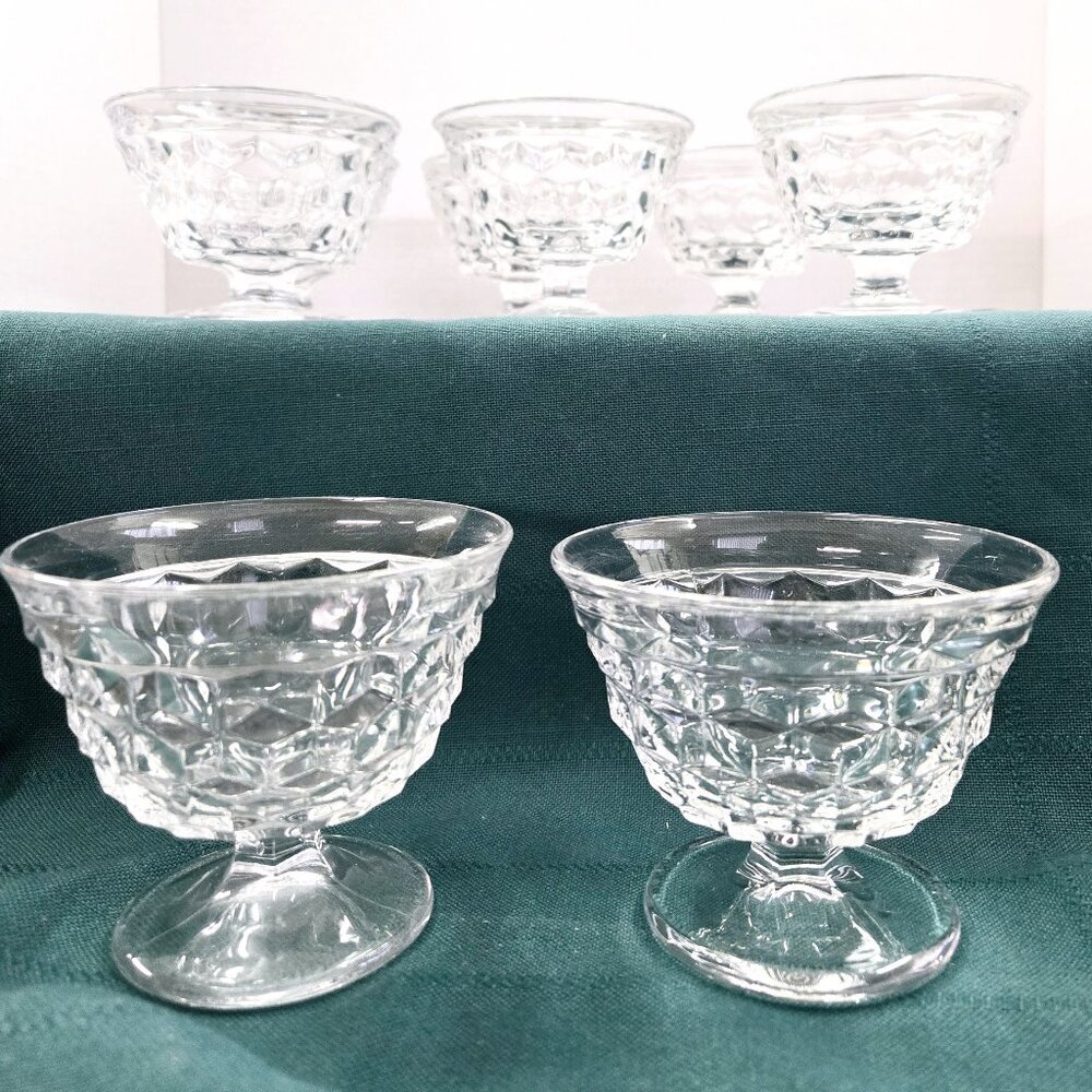 8 Vintage Fostoria Sundae Dishes